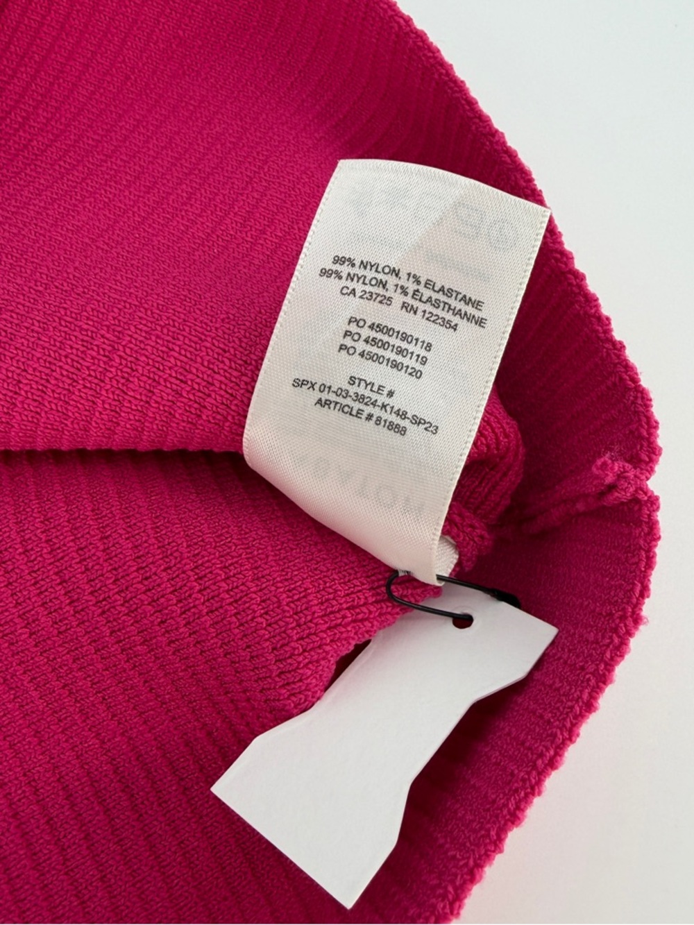 Babaton Magenta Sculpt Ribbed Knit Tank XL Y2K Minimalist Aritzia Eros Pink - Picture 8 of 10